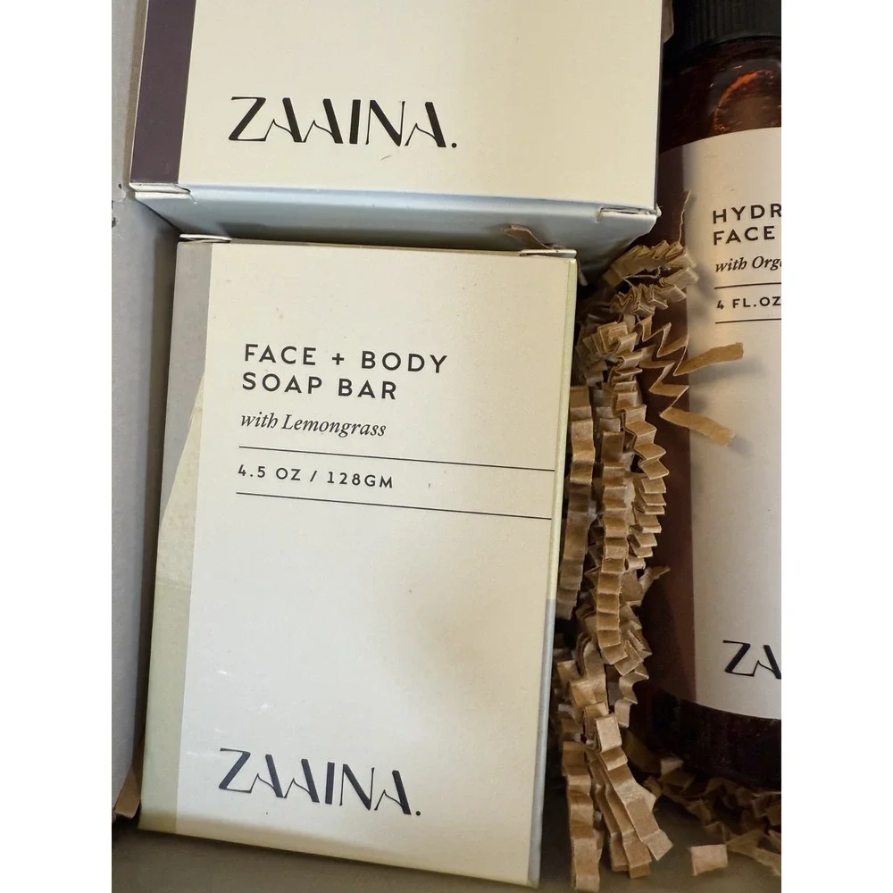 Zaaina Conscious Beauty Birthday Box‎ Soap Face Mist Face Serum Lip Balm New